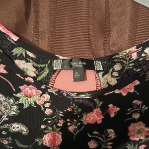 Maternity Black Floral Blouse